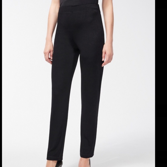 NWT Chico's PETITE Classic Traveler No-Tummy Pant In Black Size 1P (Med) - Picture 1 of 7